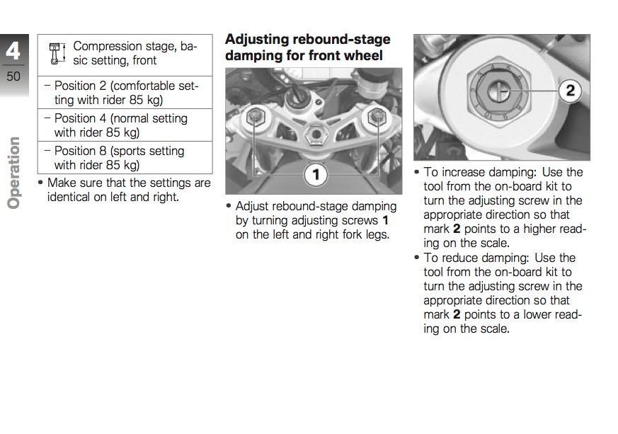 S1000RR user manual suspension adjustment BMW Forum